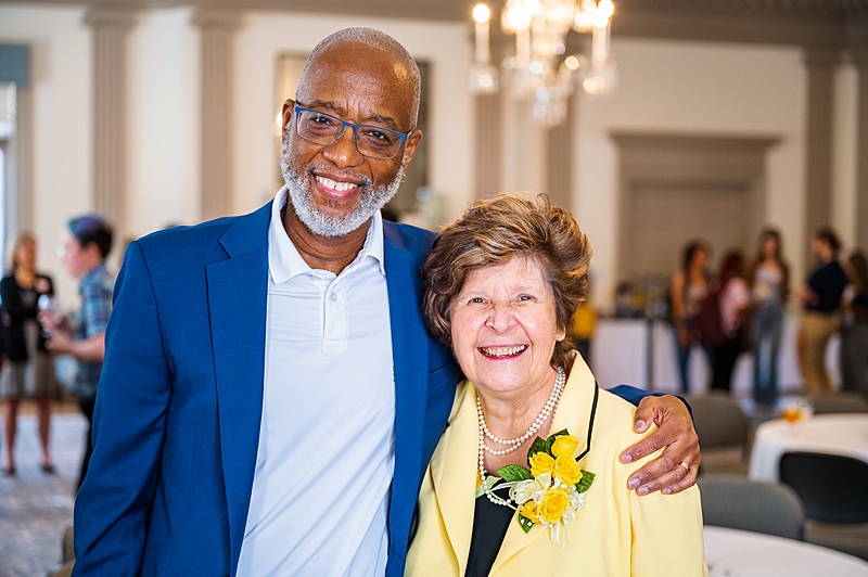 Dr. Anderson with Rosemery at a university reception